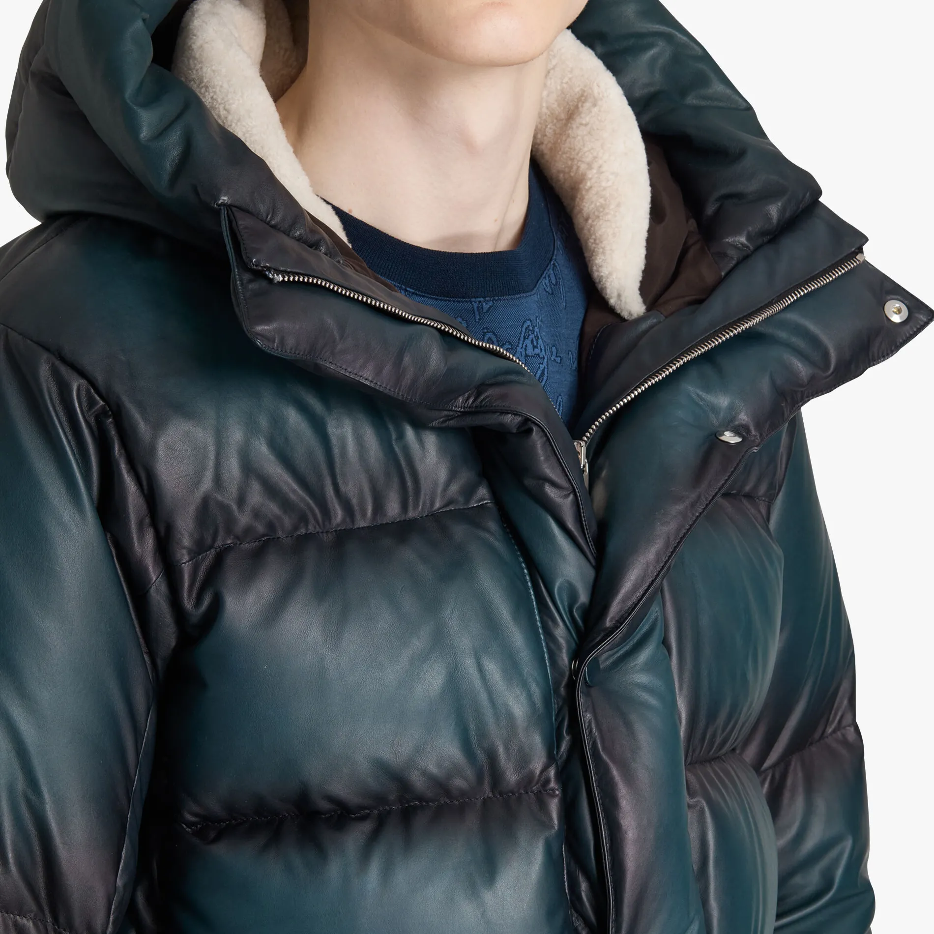 Berluti Doudoune En Cuir Patin&eacute; | Cuir