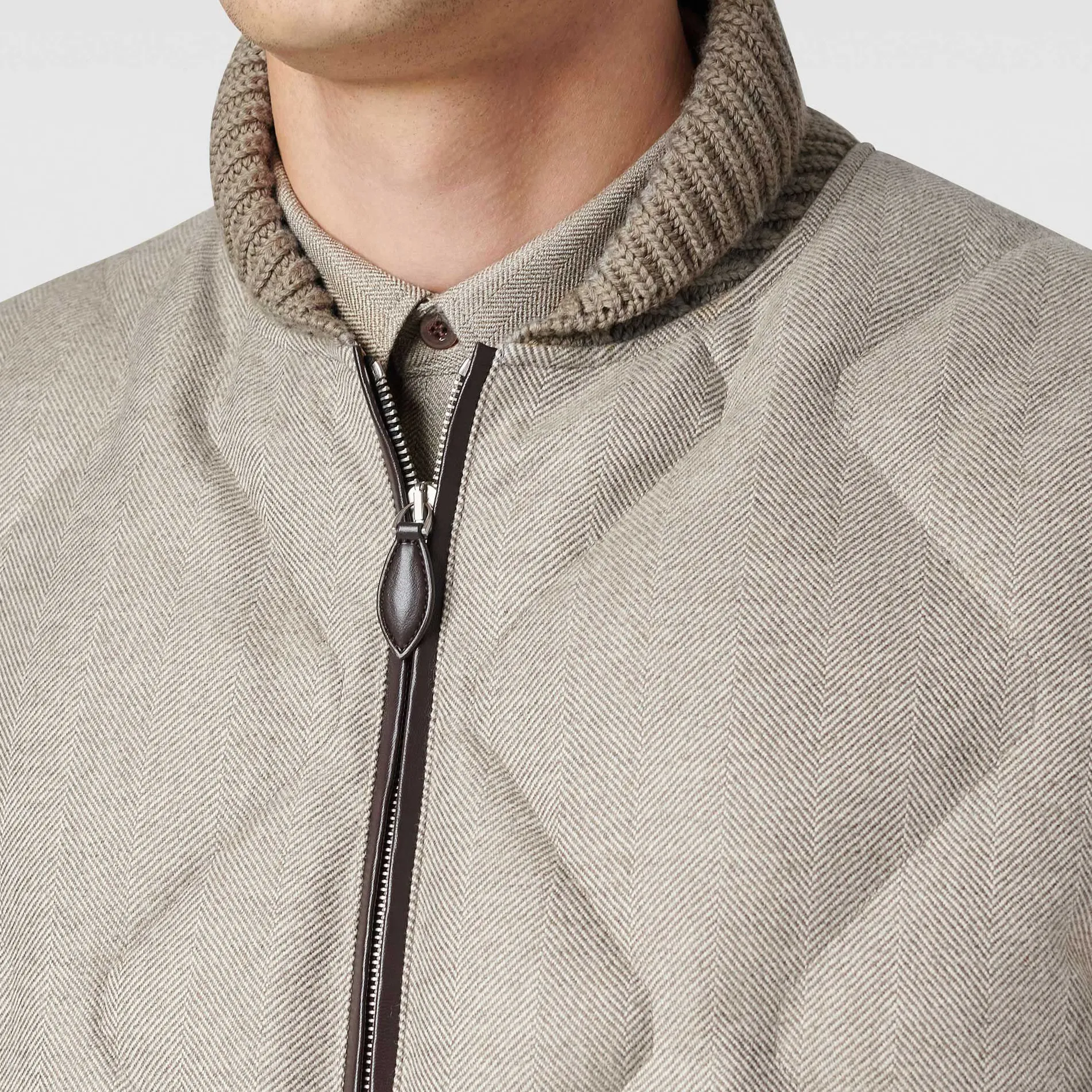 Berluti Doudoune Sans Manches en Laine &agrave; Chevrons | Manteaux & Blousons