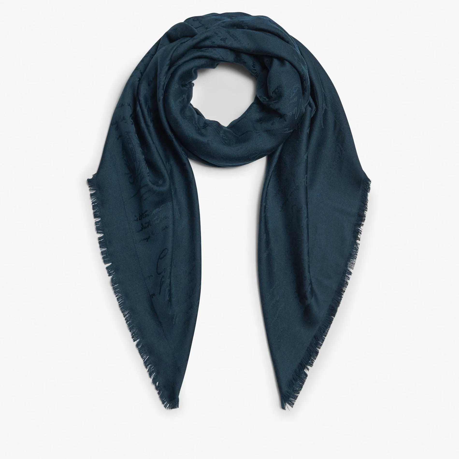 Berluti &Eacute;charpe en Laine et Soie Scritto | Écharpes, Gants & Chapeaux