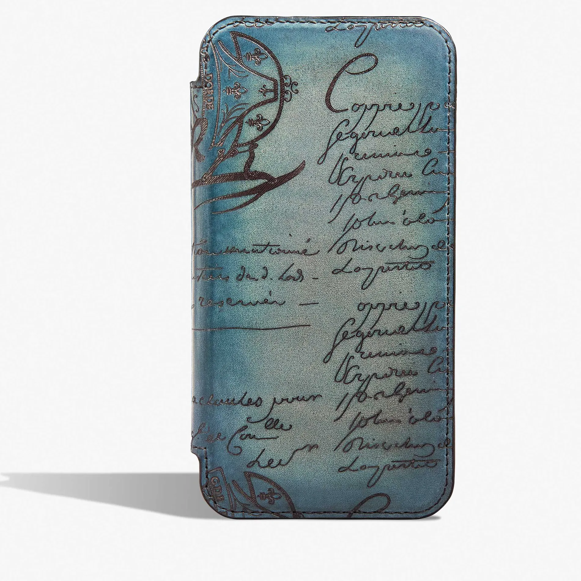 Berluti &Eacute;tui iPhone 15 Pro Folio En Cuir Scritto | Housses & Étuis | Objets, High-tech & Lifestyle