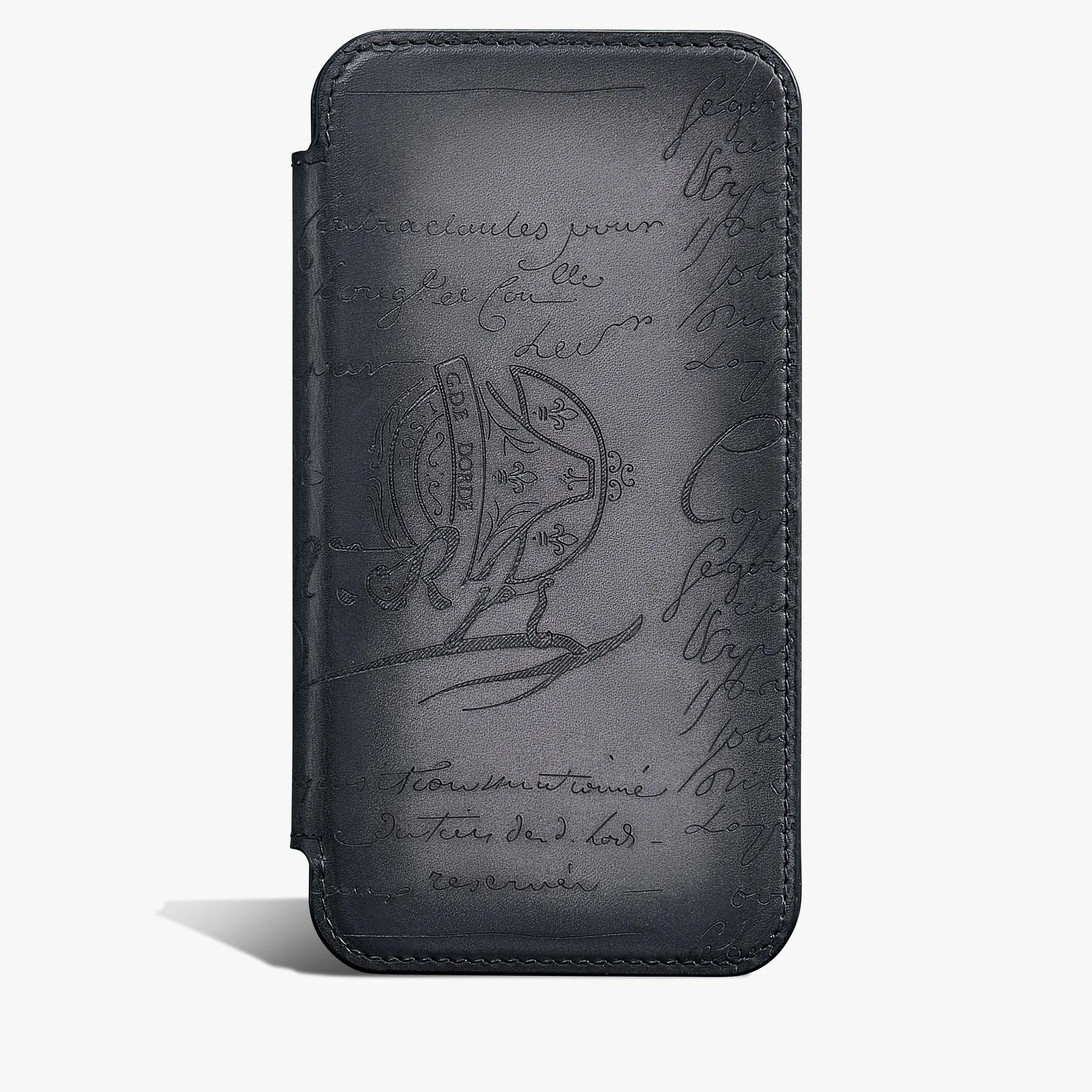 Berluti Étui iPhone 16 Pro Folio En Cuir Scritto | Housses & Étuis | Objets, High-tech & Lifestyle