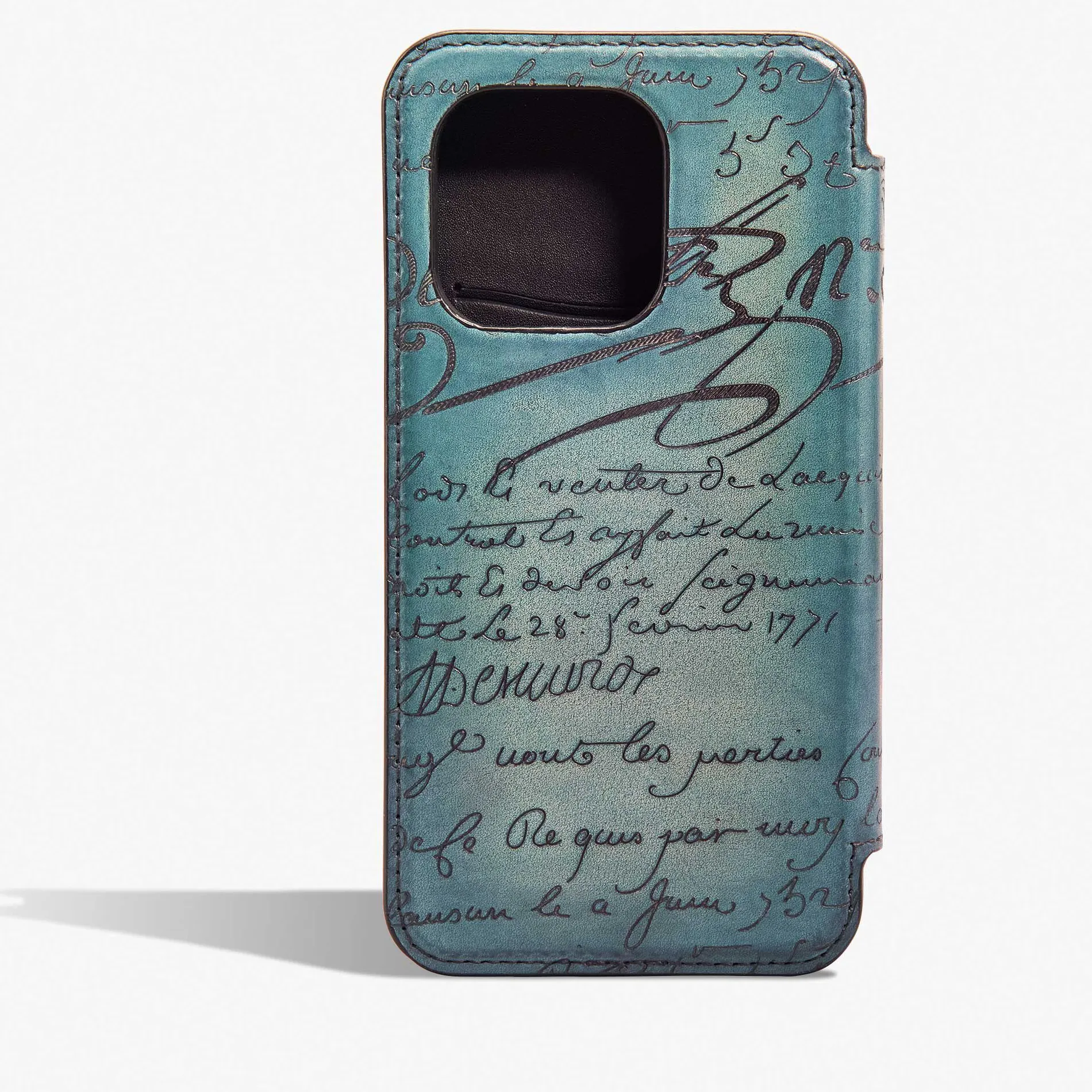 Berluti &Eacute;tui iPhone 15 Pro Folio En Cuir Scritto | Housses & Étuis | Objets, High-tech & Lifestyle