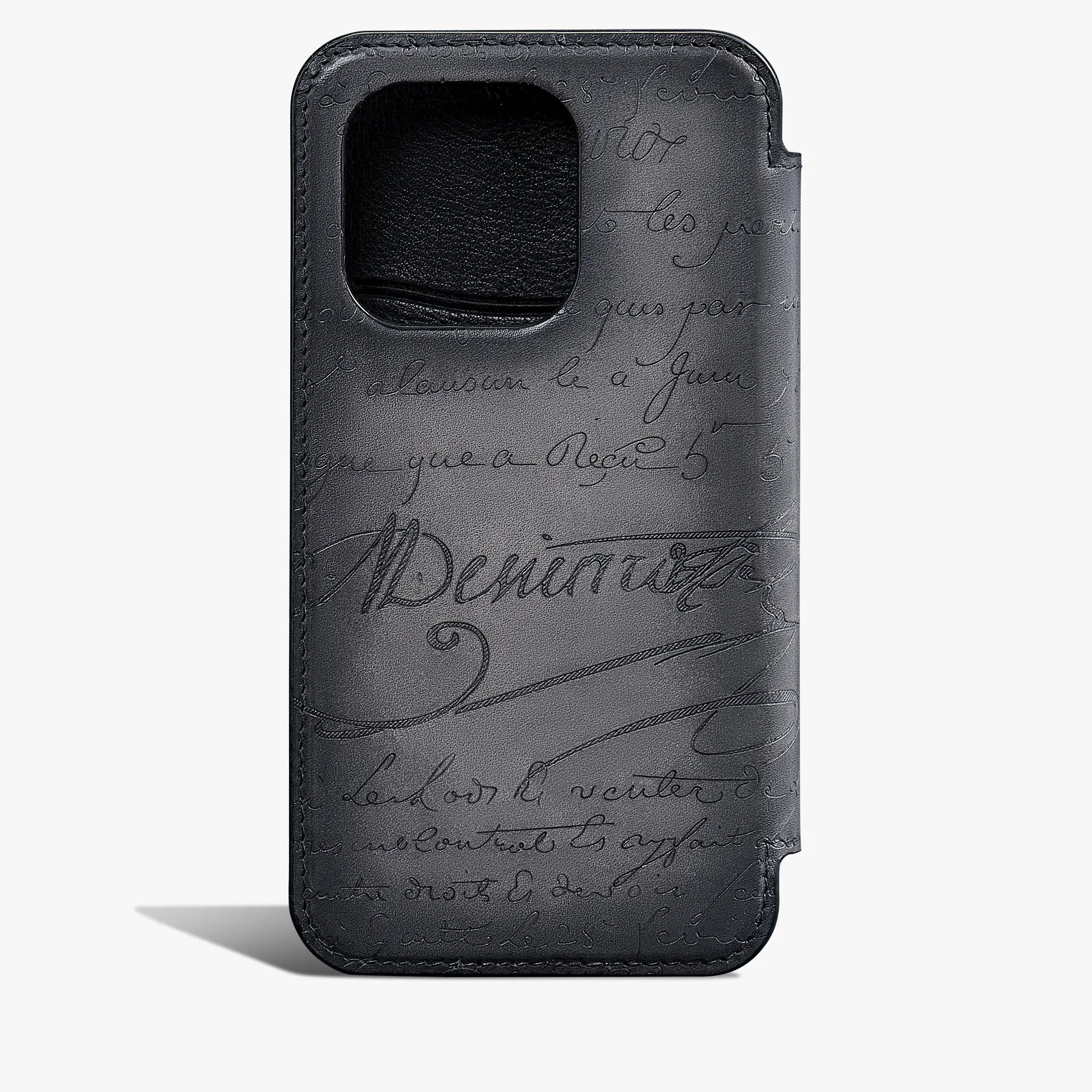 Berluti Étui iPhone 16 Pro Folio En Cuir Scritto | Housses & Étuis | Objets, High-tech & Lifestyle