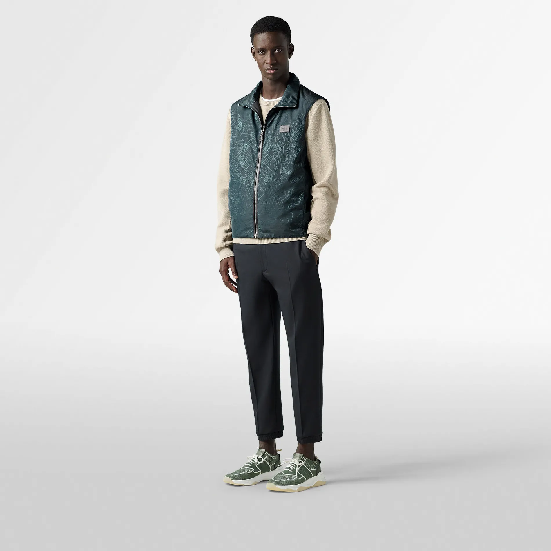 Berluti Gilet Sans Manches En Nylon Scritto | Manteaux & Blousons