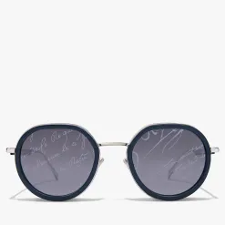 Berluti Lunettes De Soleil Centaury En Métal Et Cuir | Bijoux & Lunettes De Soleil