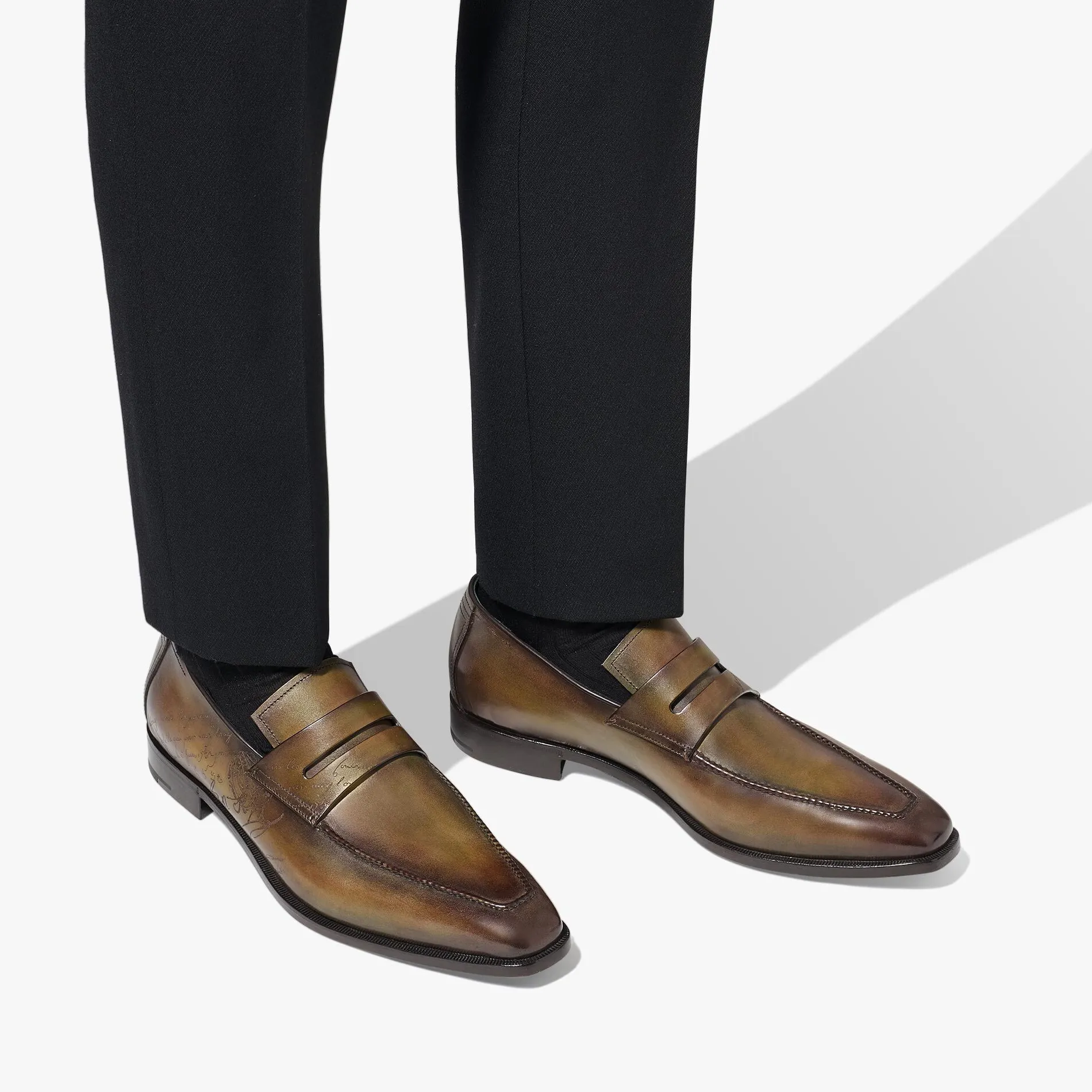 Berluti Mocassin Andy D&eacute;mesure Neo En Cuir Scritto | Mocassins & Boucles