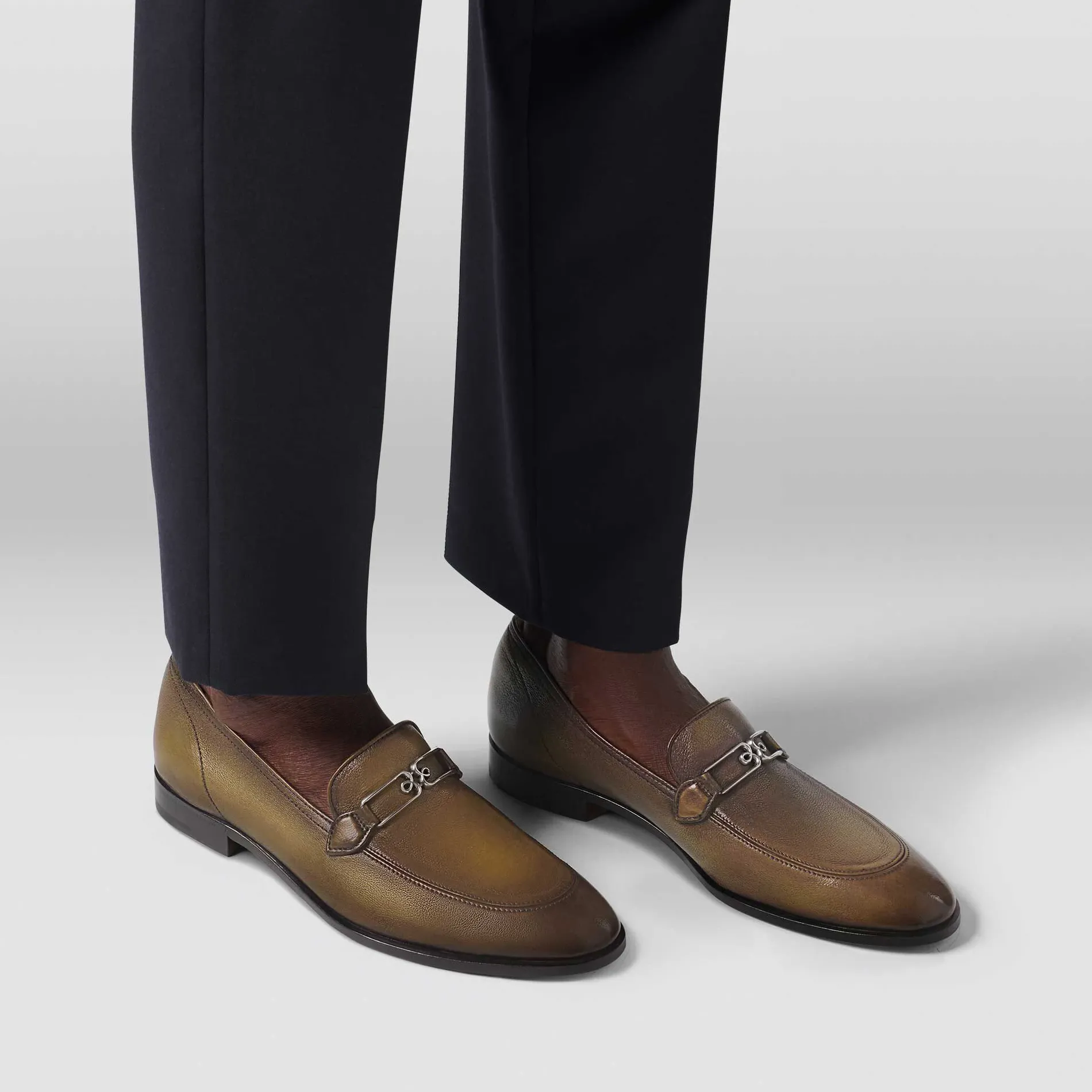 Berluti Mocassin B Volute En Cuir De Veau | Mocassins & Boucles
