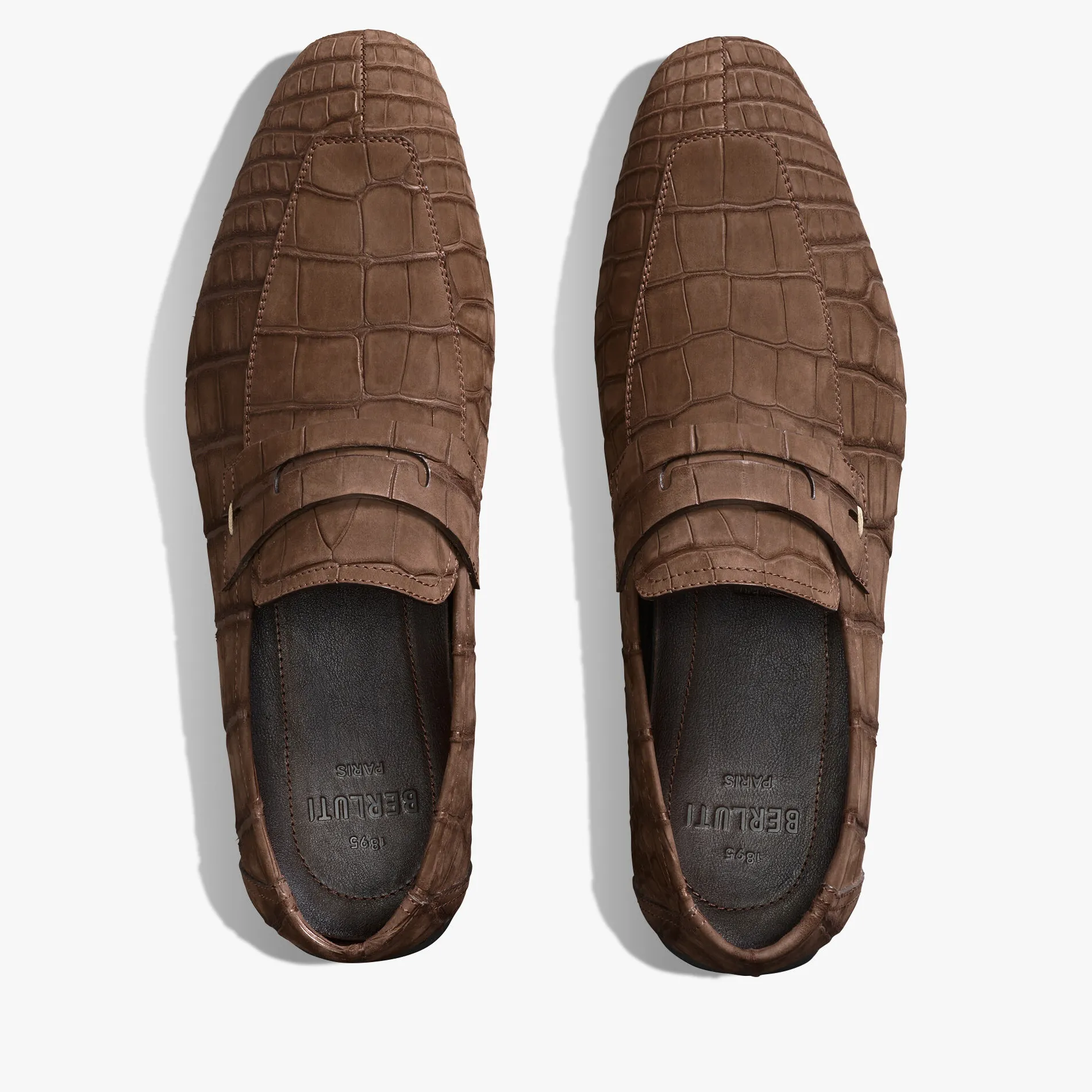 Berluti Mocassin Lorenzo Drive En Cuir d'Alligator Nubucké | Mocassins & Boucles