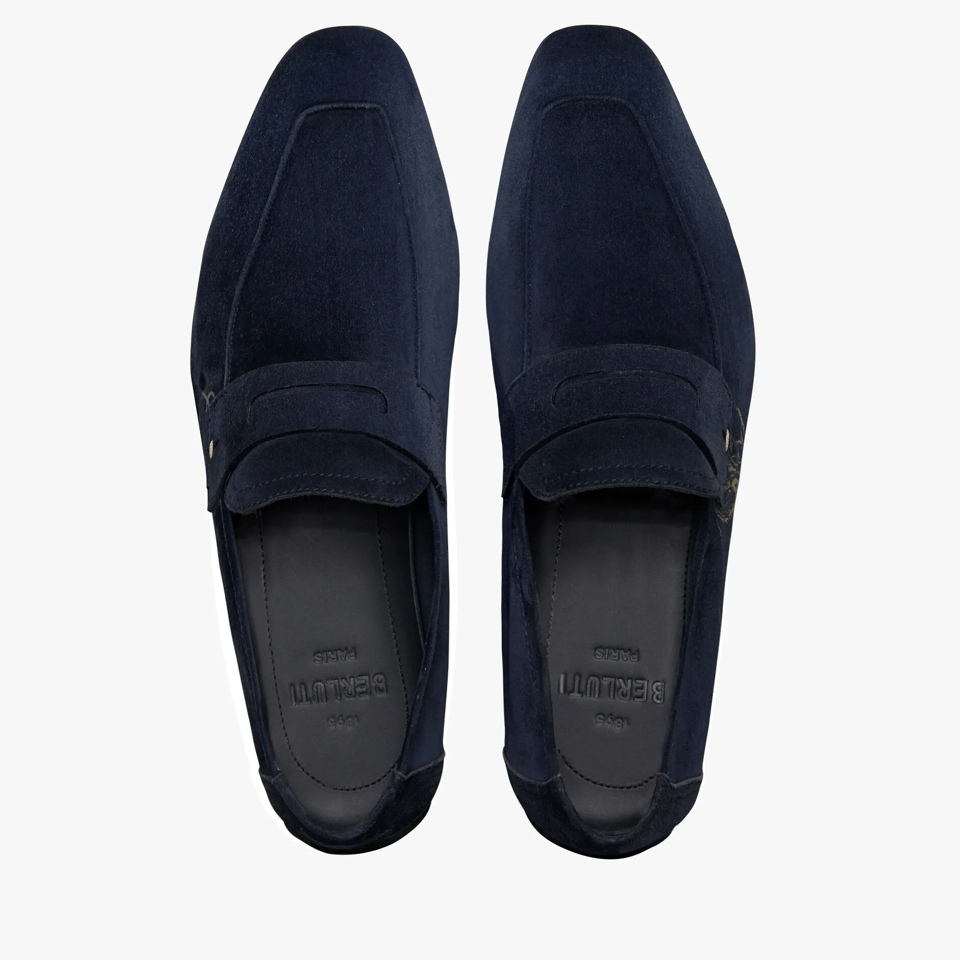 Berluti Mocassin Lorenzo Drive En Cuir De Veau Camoscio Scritto | Mocassins & Boucles