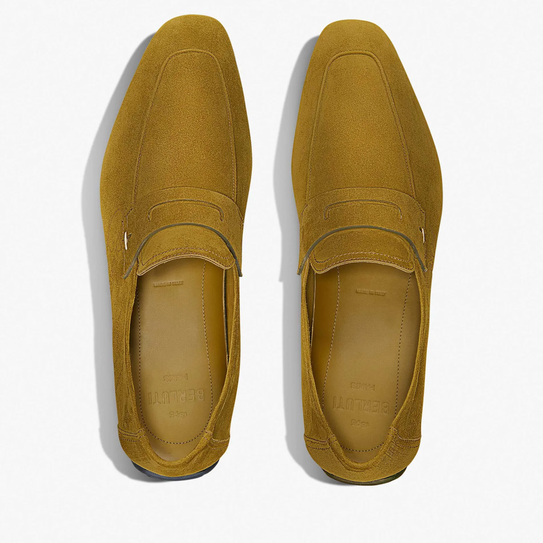 Berluti Mocassin Lorenzo Drive En Cuir De Veau Camoscio Scritto | Mocassins & Boucles
