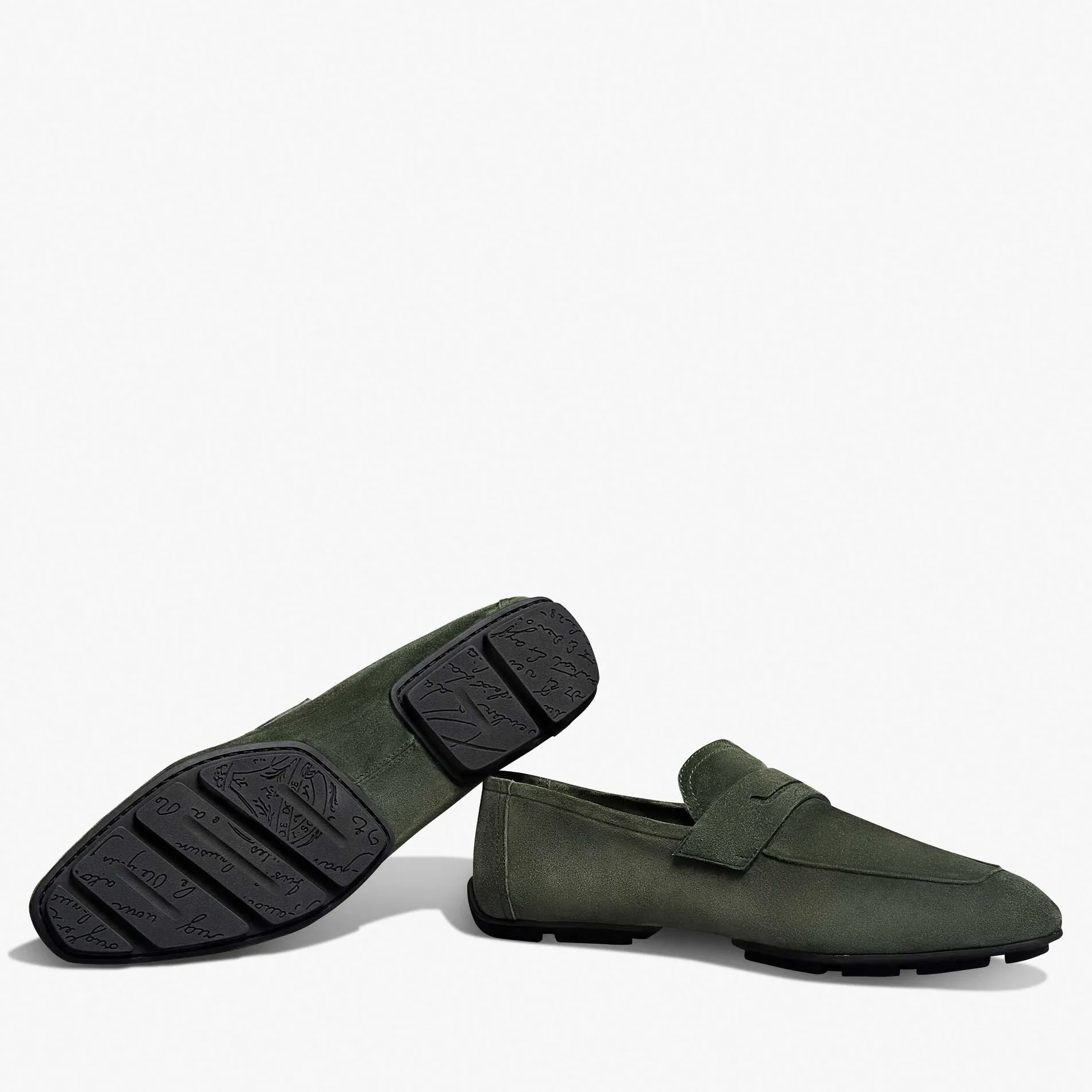 Berluti Mocassin Lorenzo Drive En Cuir Camoscio | Mocassins & Boucles