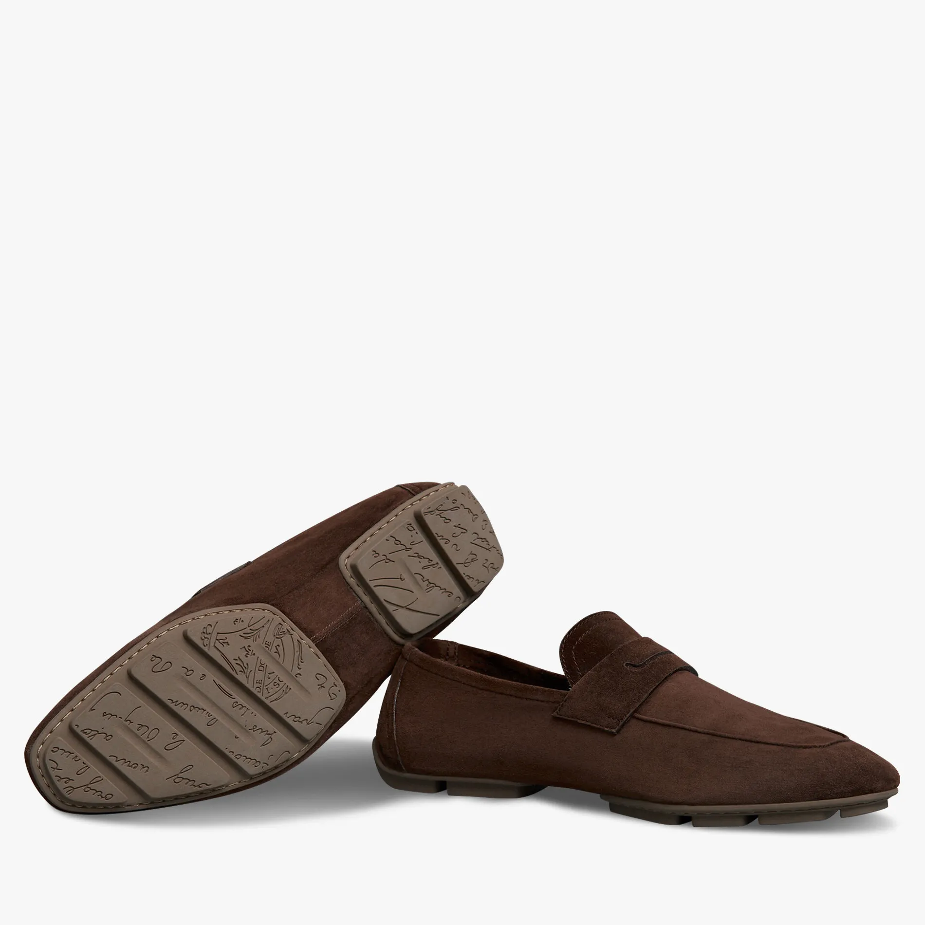 Berluti Mocassin Lorenzo Drive En Cuir Camoscio | Mocassins & Boucles