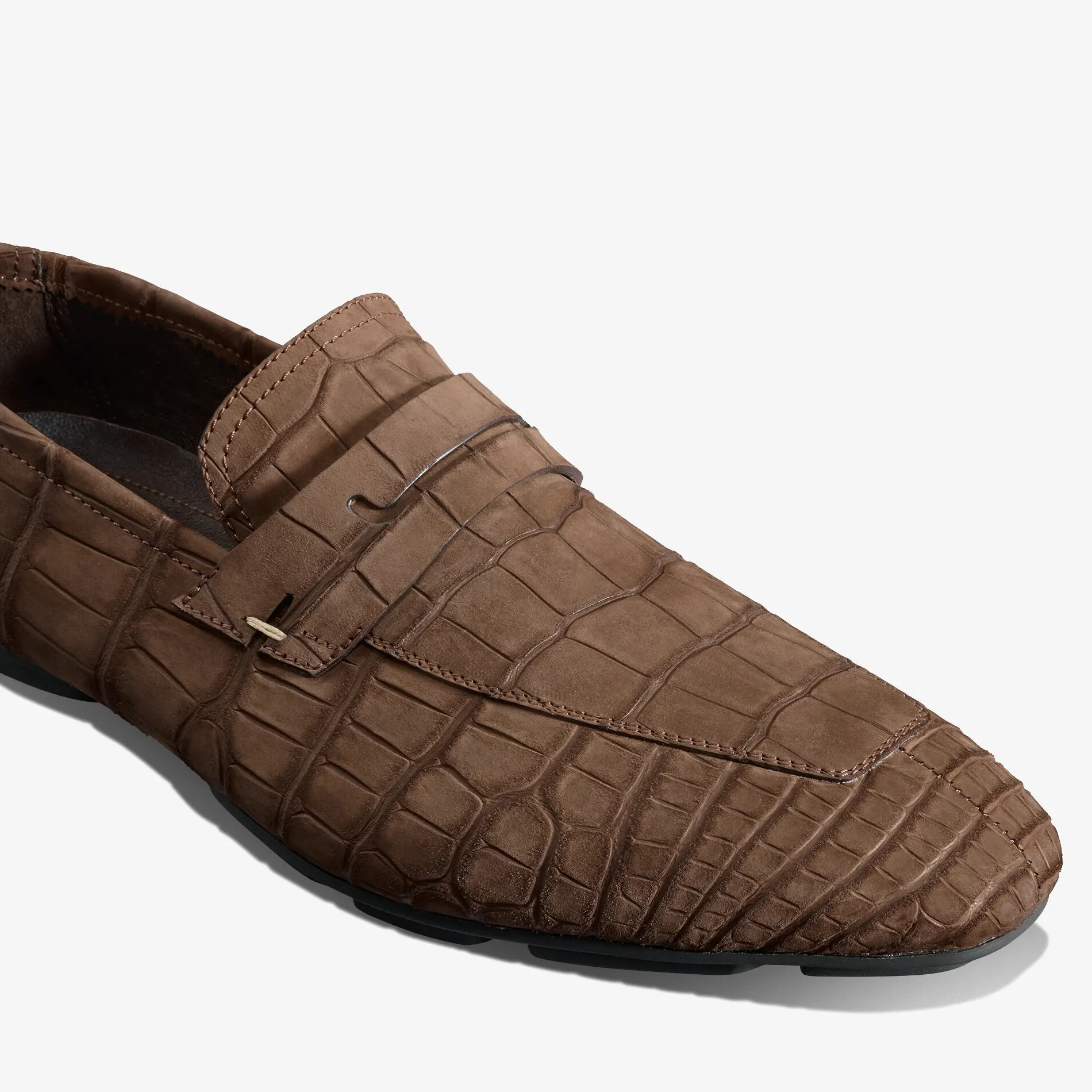 Berluti Mocassin Lorenzo Drive En Cuir d'Alligator Nubucké | Mocassins & Boucles