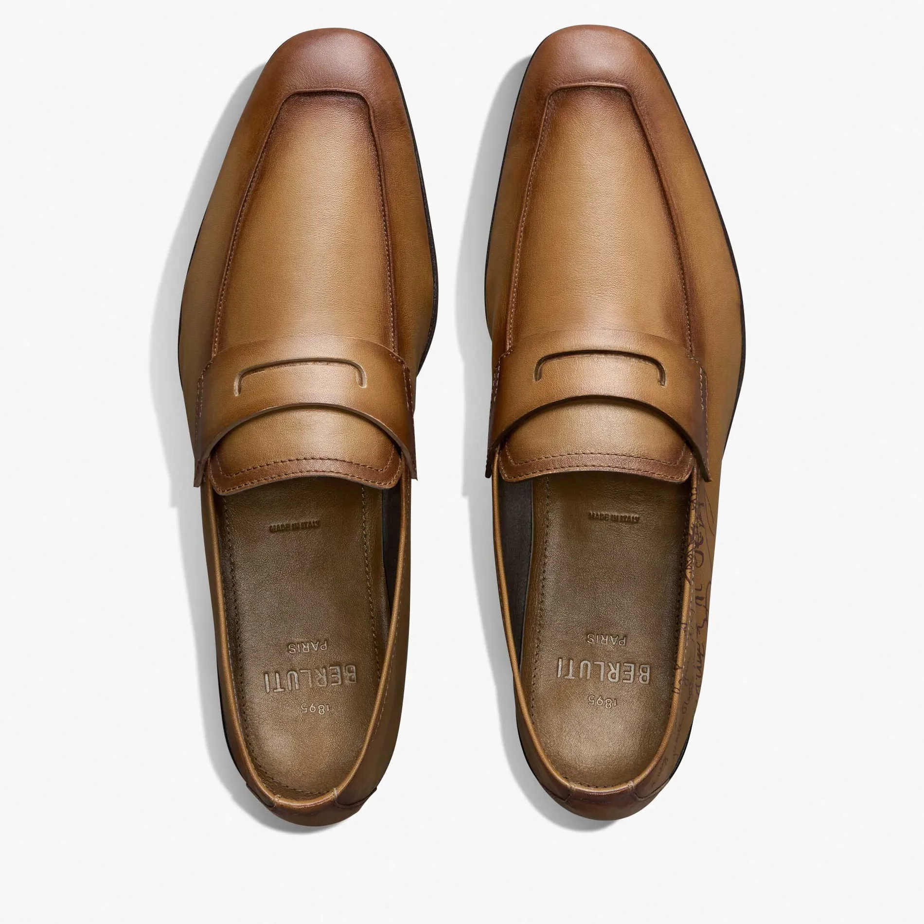 Berluti Mocassin Lorenzo En Cuir De Kangourou Scritto | Mocassins & Boucles