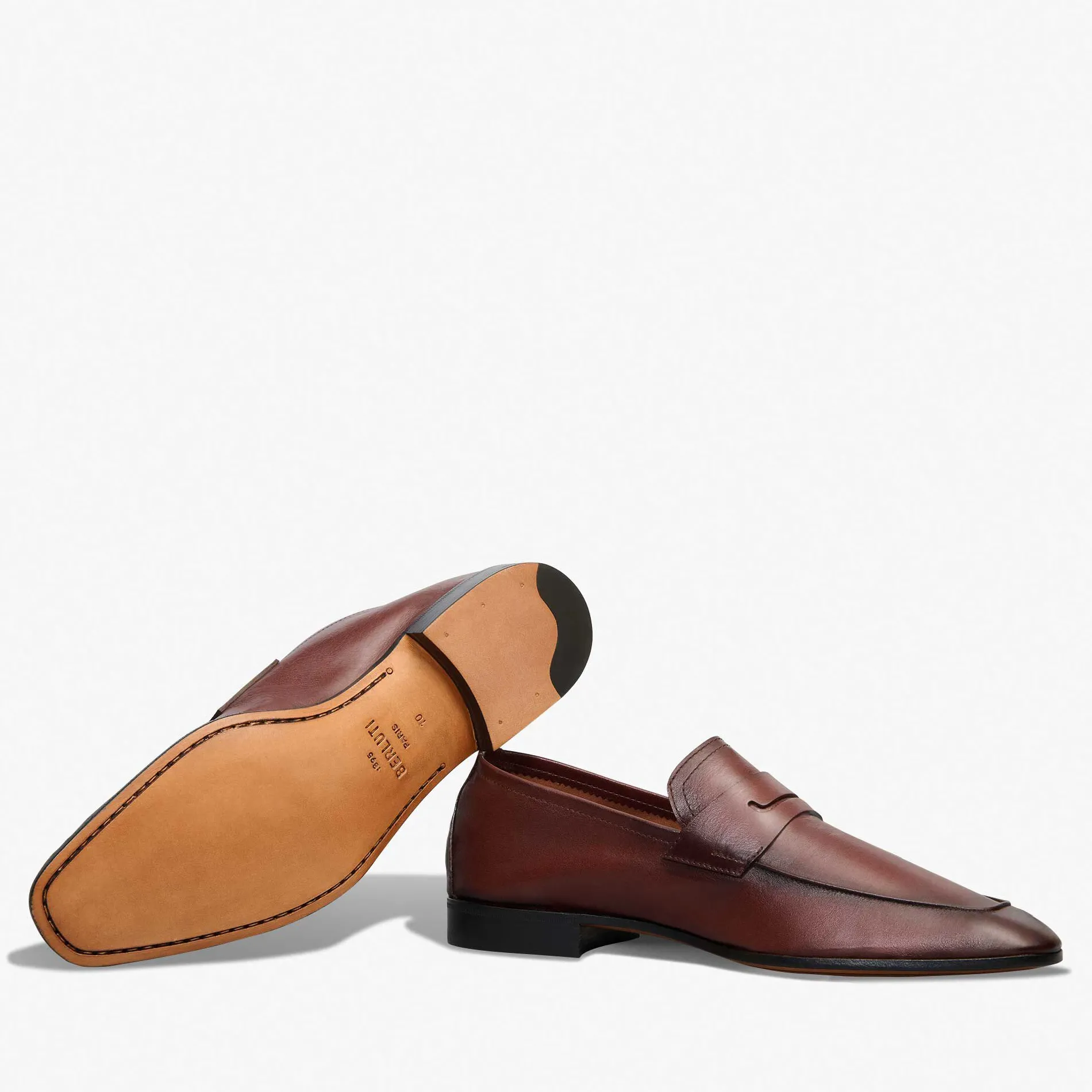 Berluti Mocassin Lorenzo En Cuir De Kangourou Scritto | Mocassins & Boucles