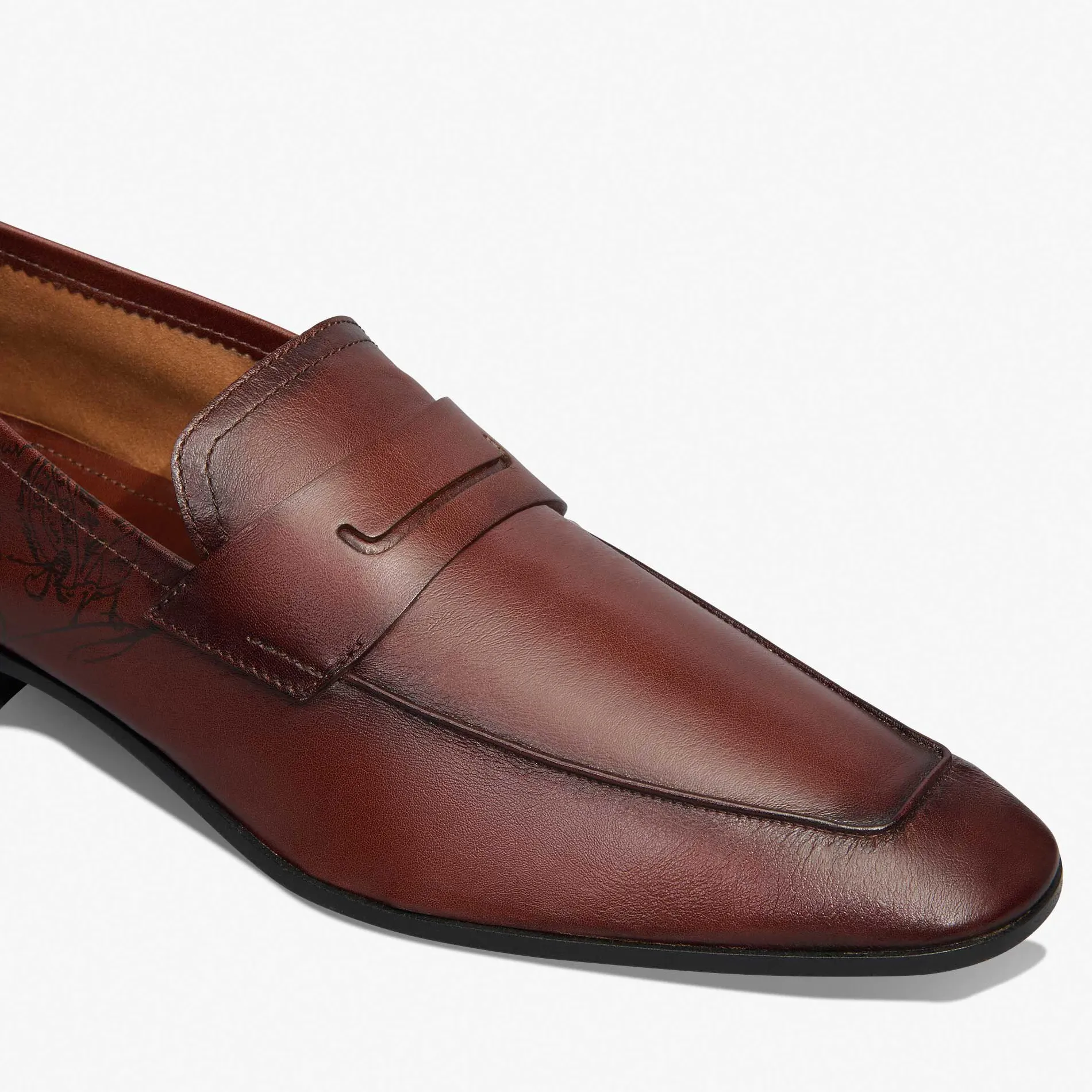 Berluti Mocassin Lorenzo En Cuir De Kangourou Scritto | Mocassins & Boucles