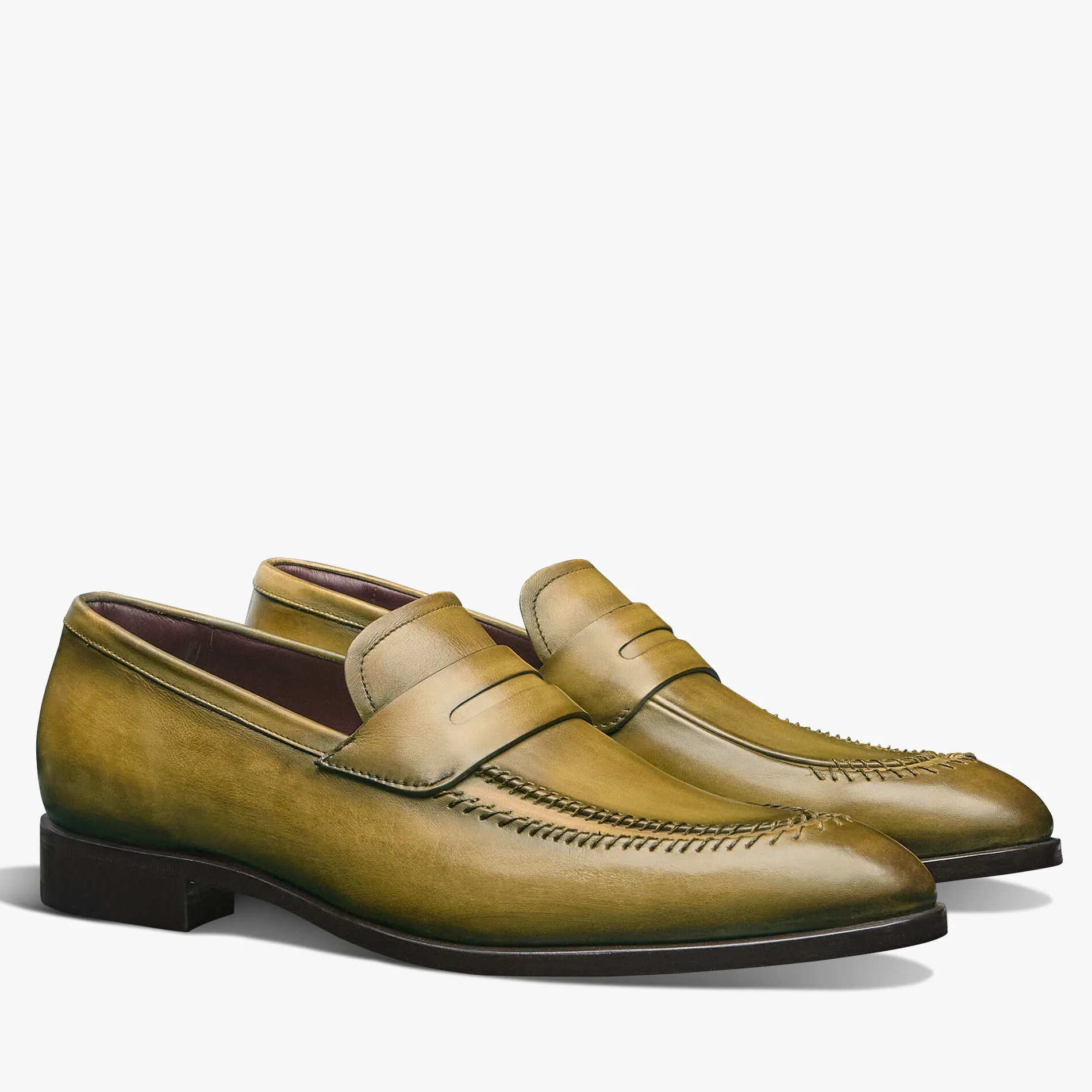 Berluti Mocassin Rapi&eacute;c&eacute;-Repris&eacute; en cuir | Mocassins & Boucles