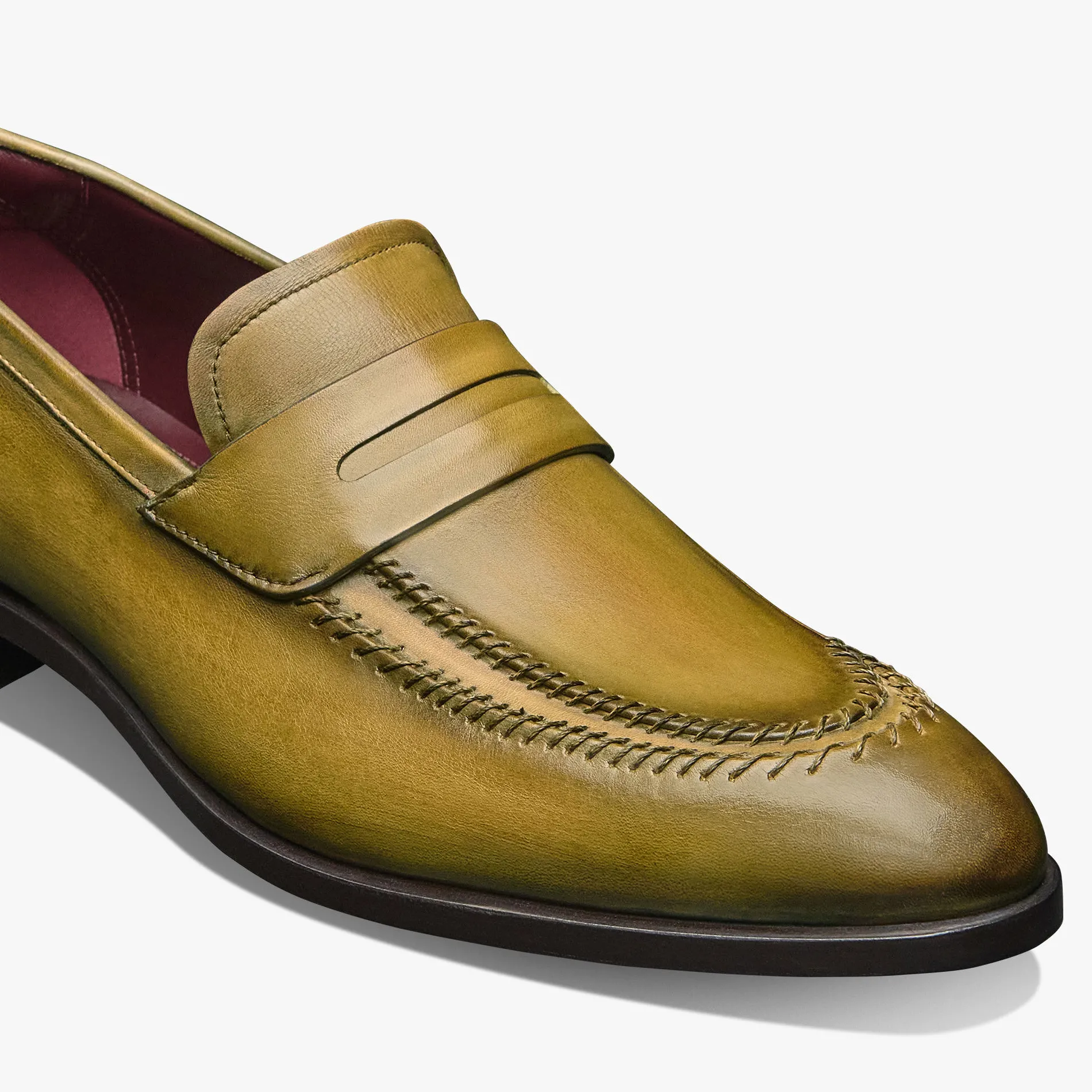 Berluti Mocassin Rapi&eacute;c&eacute;-Repris&eacute; en cuir | Mocassins & Boucles