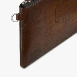 Berluti Pochette Nino Gm En Cuir Scritto | Pochettes