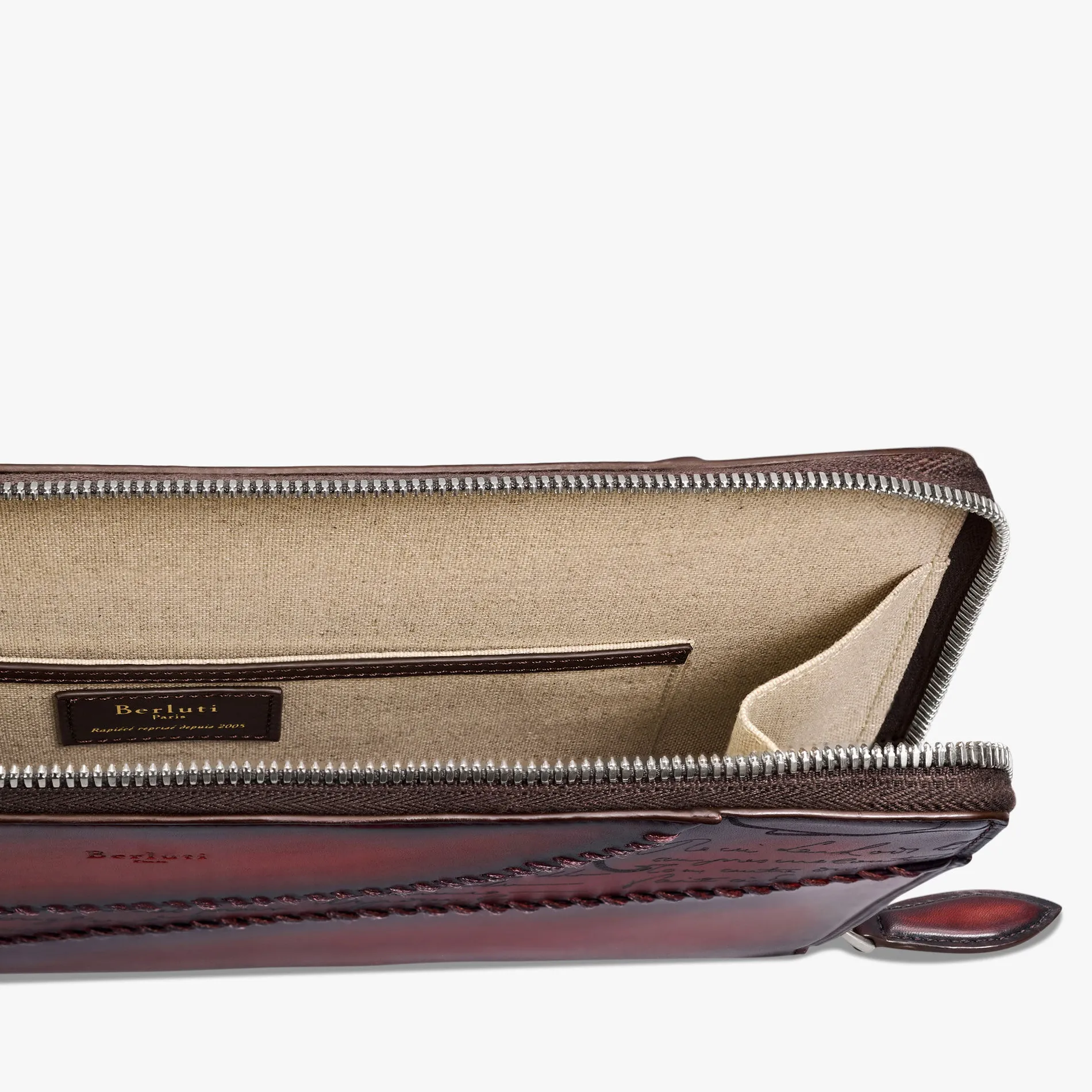 Berluti Pochette Nino GM En Cuir Scritto | Pochettes