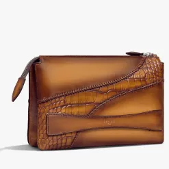 Berluti Pochette Tersio en cuir et cuir d'alligator | Pochettes