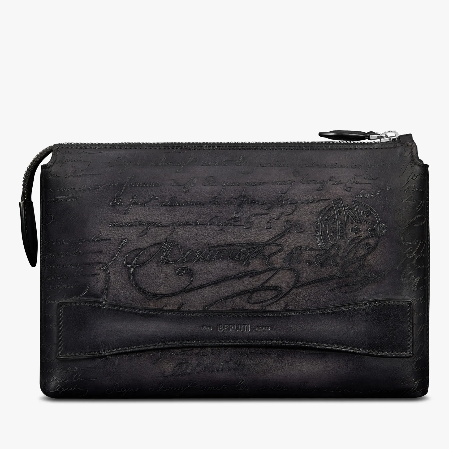 Berluti Pochette Zipp&eacute;e Tersio En Cuir Scritto | Pochettes | Portefeuilles