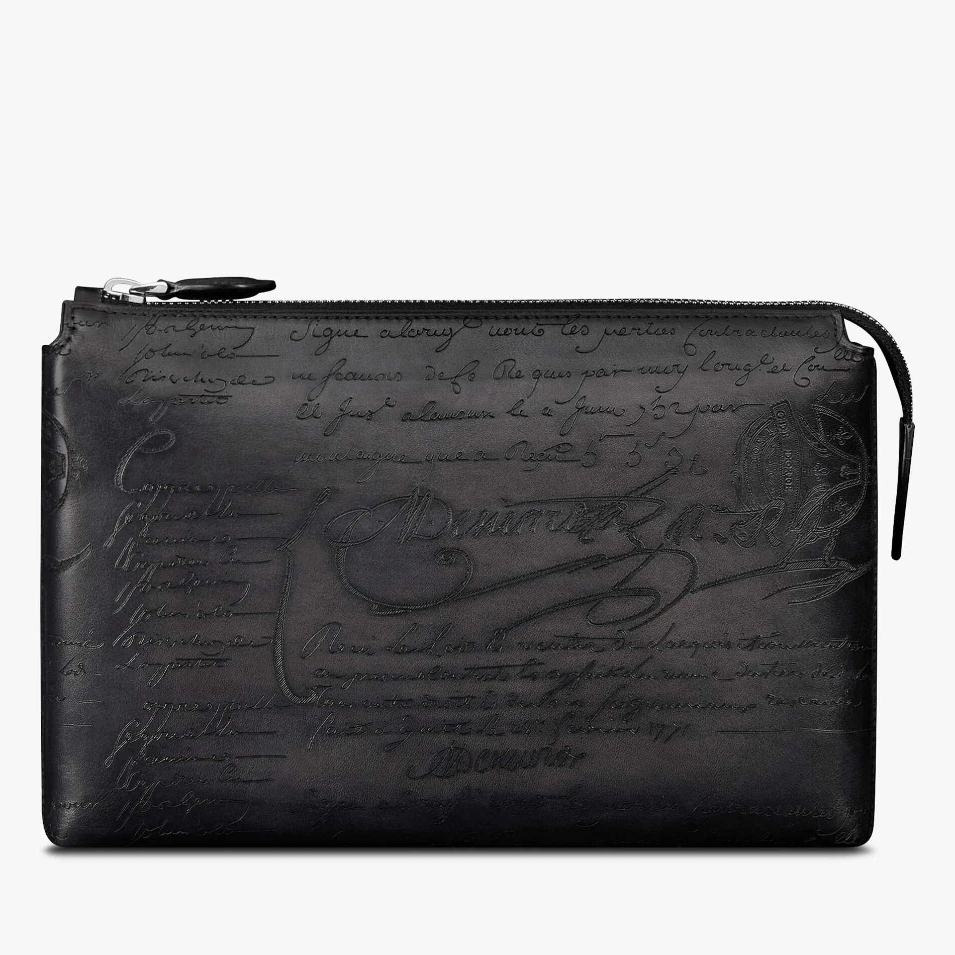 Berluti Pochette Zipp&eacute;e Tersio En Cuir Scritto | Pochettes | Portefeuilles