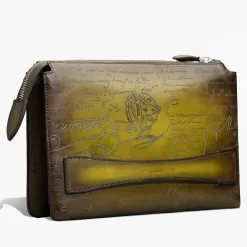 Berluti Pochette Zipp&eacute;e Tersio En Cuir Scritto | Pochettes | Portefeuilles