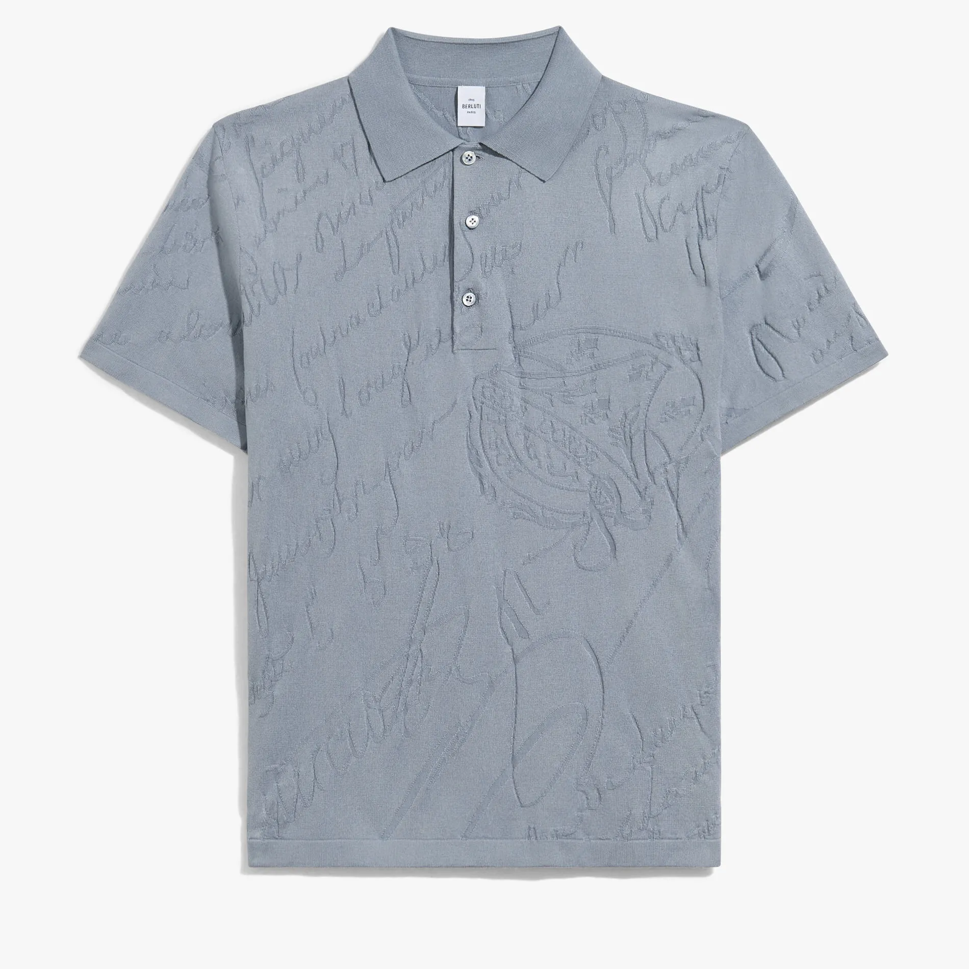 Berluti Polo avec Jacquard Scritto Diagonal | Polos & T-shirts