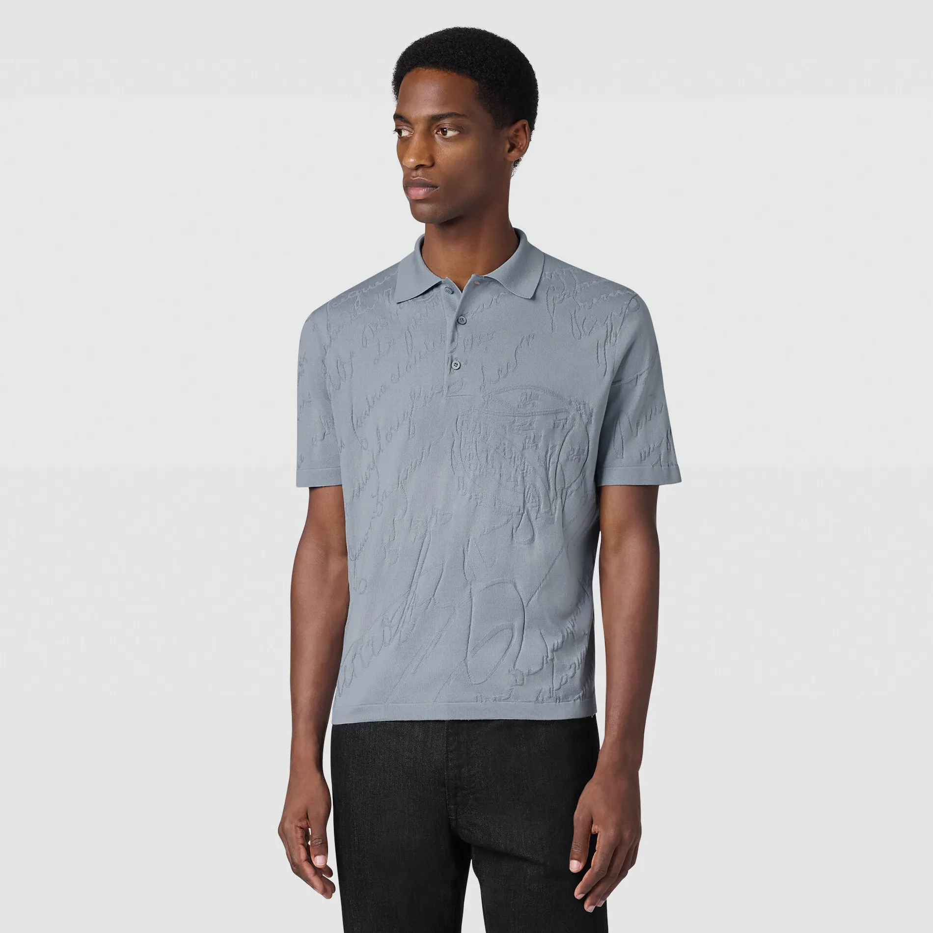 Berluti Polo avec Jacquard Scritto Diagonal | Polos & T-shirts