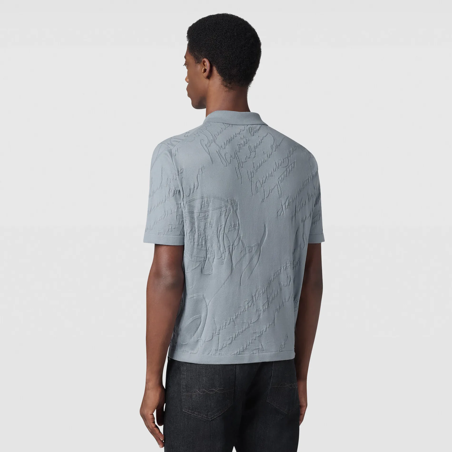 Berluti Polo avec Jacquard Scritto Diagonal | Polos & T-shirts