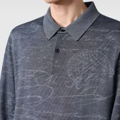 Berluti Polo L&eacute;ger avec Jacquard Scritto | Polos & T-shirts