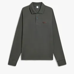 Berluti Polo Piqu&eacute; &agrave; Manches Longues avec D&eacute;tail en Cuir | Polos & T-shirts