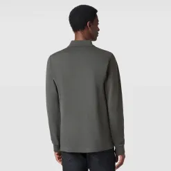 Berluti Polo Piqu&eacute; &agrave; Manches Longues avec D&eacute;tail en Cuir | Polos & T-shirts