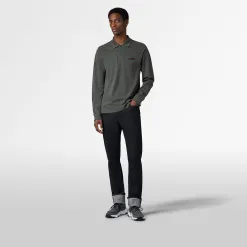 Berluti Polo Piqu&eacute; &agrave; Manches Longues avec D&eacute;tail en Cuir | Polos & T-shirts