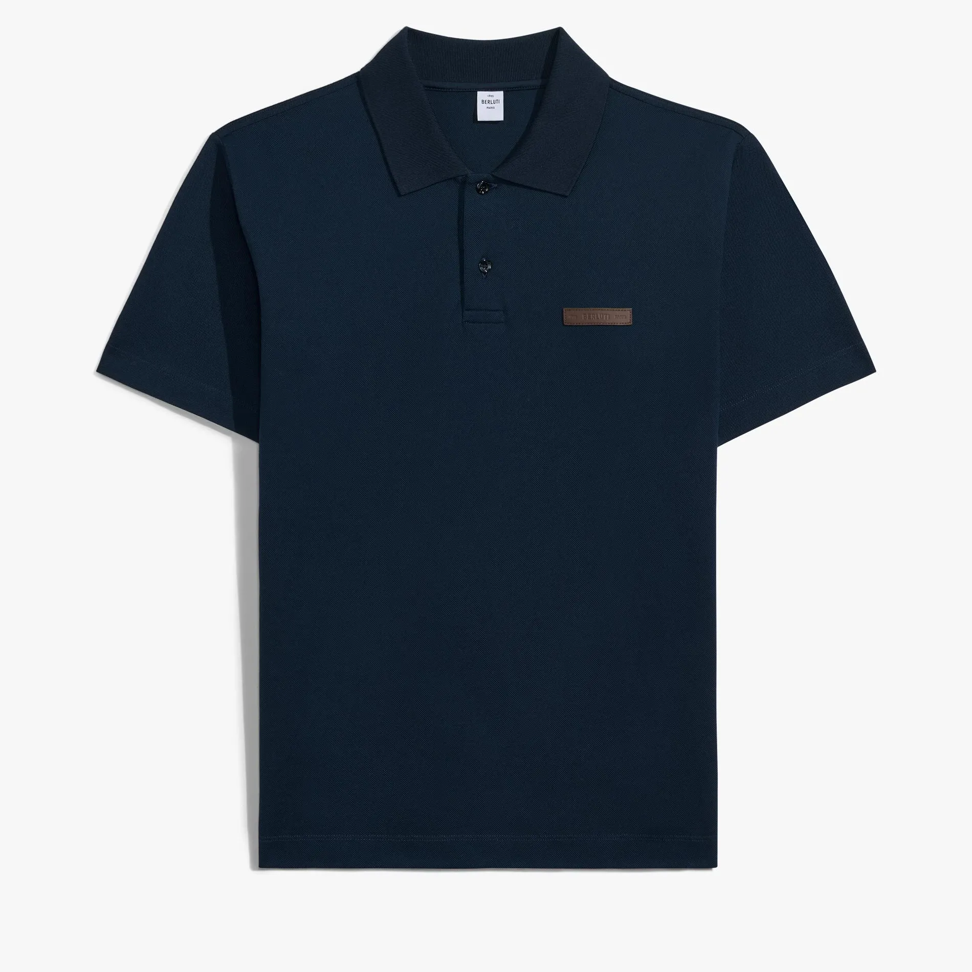 Berluti Polo Piqu&eacute; Avec D&eacute;tail En Cuir | Polos & T-shirts