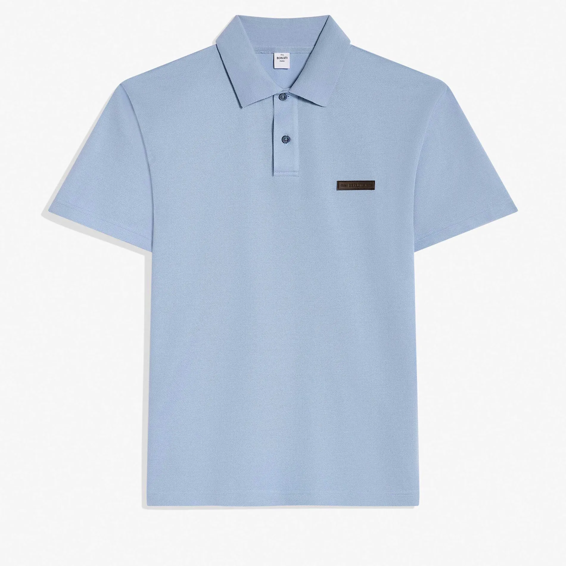 Berluti Polo Piqu&eacute; Avec D&eacute;tail En Cuir | Polos & T-shirts