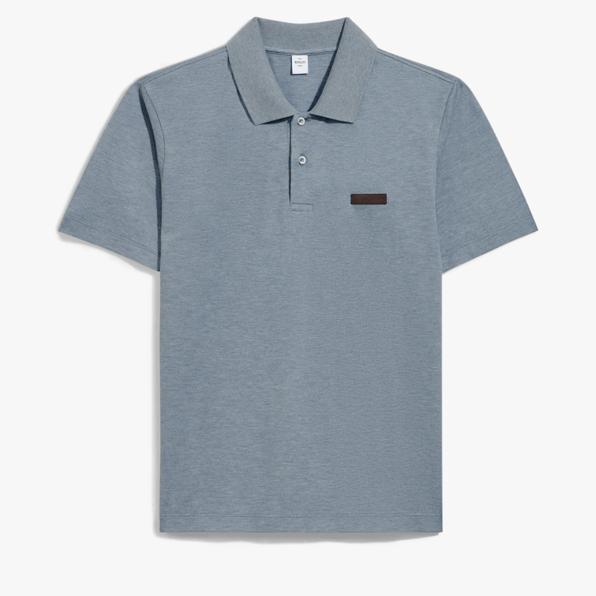 Berluti Polo Piqu&eacute; avec D&eacute;tail en Cuir | Polos & T-shirts