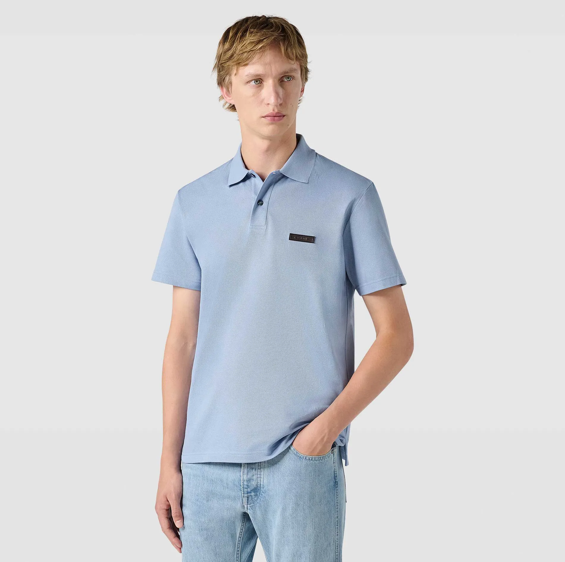 Berluti Polo Piqu&eacute; Avec D&eacute;tail En Cuir | Polos & T-shirts