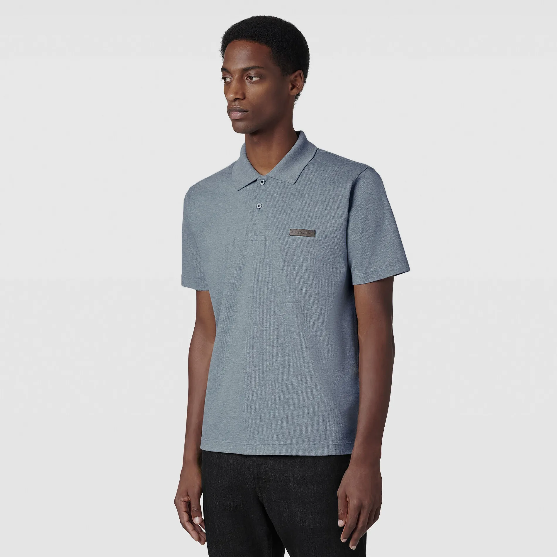 Berluti Polo Piqu&eacute; avec D&eacute;tail en Cuir | Polos & T-shirts