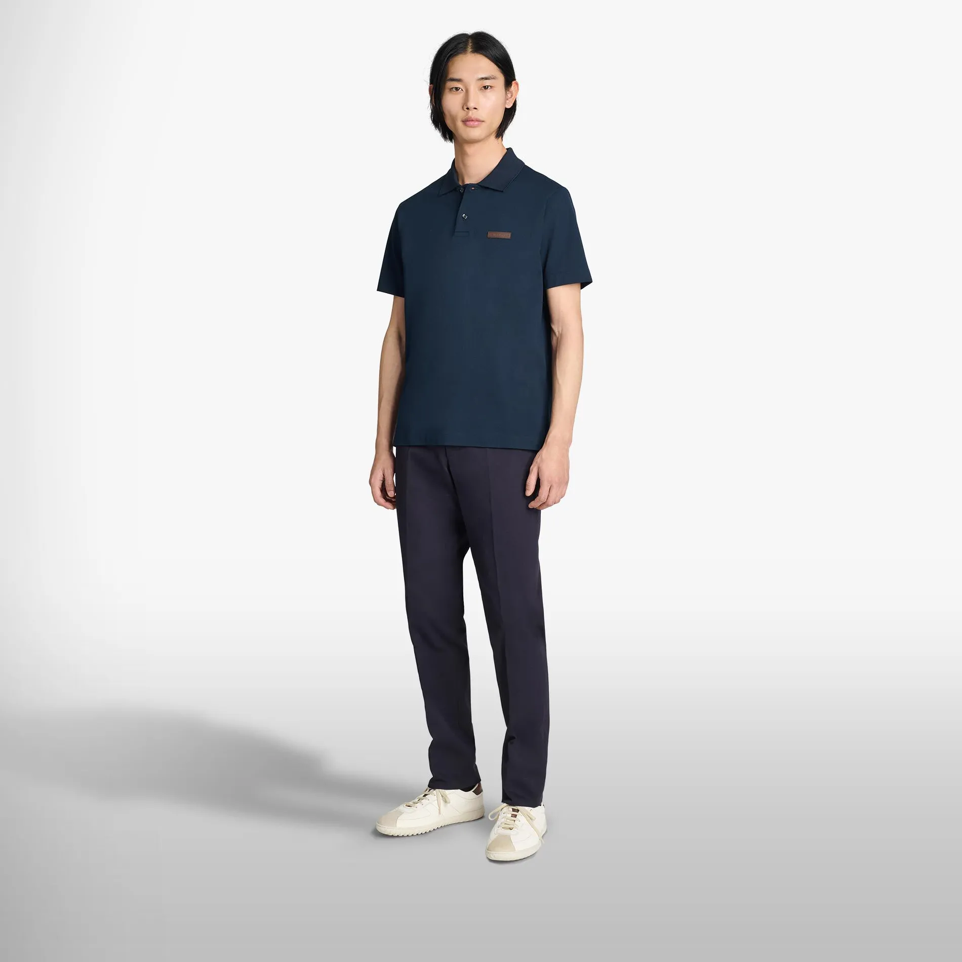 Berluti Polo Piqu&eacute; Avec D&eacute;tail En Cuir | Polos & T-shirts