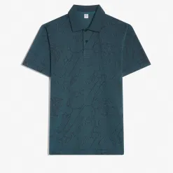 Berluti Polo Piqu&eacute; Changeant Avec Scritto Arabesque | Polos & T-shirts