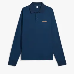Berluti Polo Piqué Manches Longues Avec Détail En Cuir | Polos & T-shirts