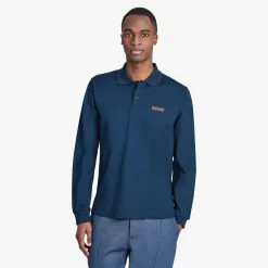 Berluti Polo Piqu&eacute; Manches Longues Avec D&eacute;tail En Cuir | Polos & T-shirts