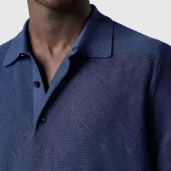 Berluti Polo Piqu&eacute; Scritto En Coton Et Soie | Polos & T-shirts