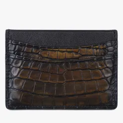 Berluti Porte-Cartes Bambou En Cuir D'Alligator | Porte-cartes