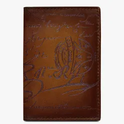 Berluti Porte-Cartes Jagua En Cuir Scritto | Porte-cartes