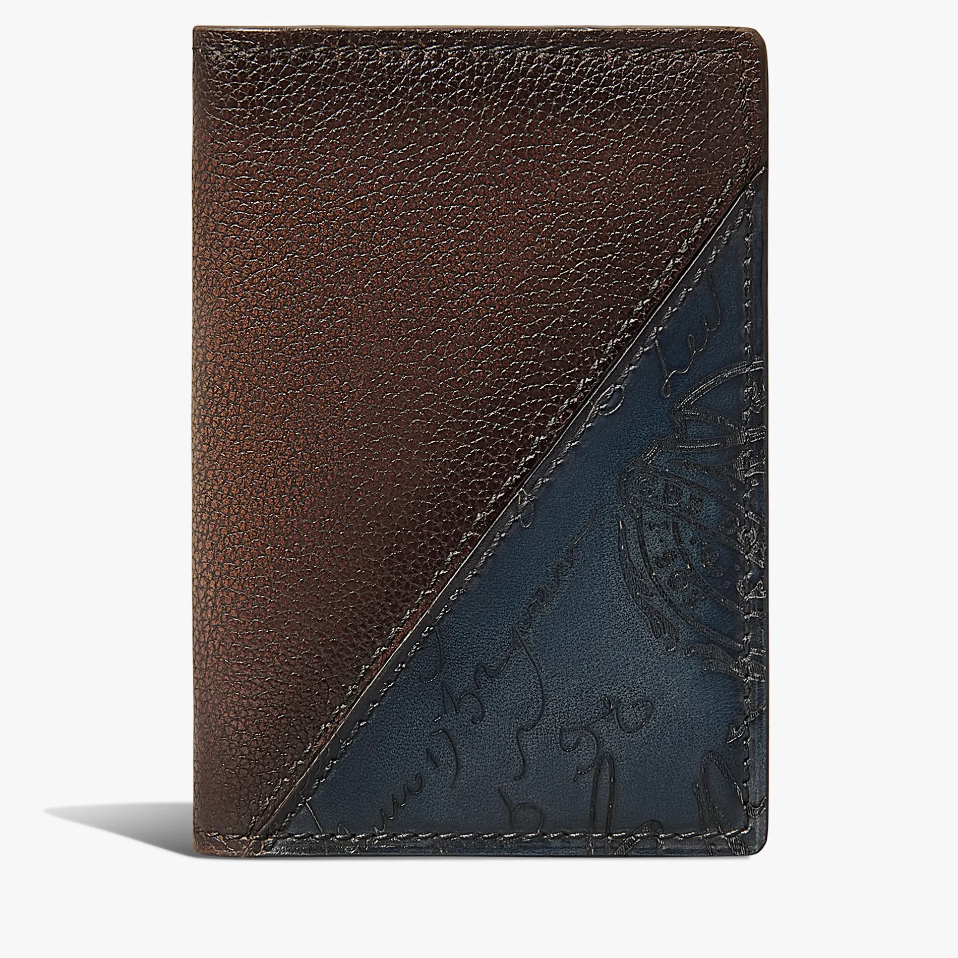 Berluti Porte-Cartes Jagua En Cuir Scritto | Portefeuilles
