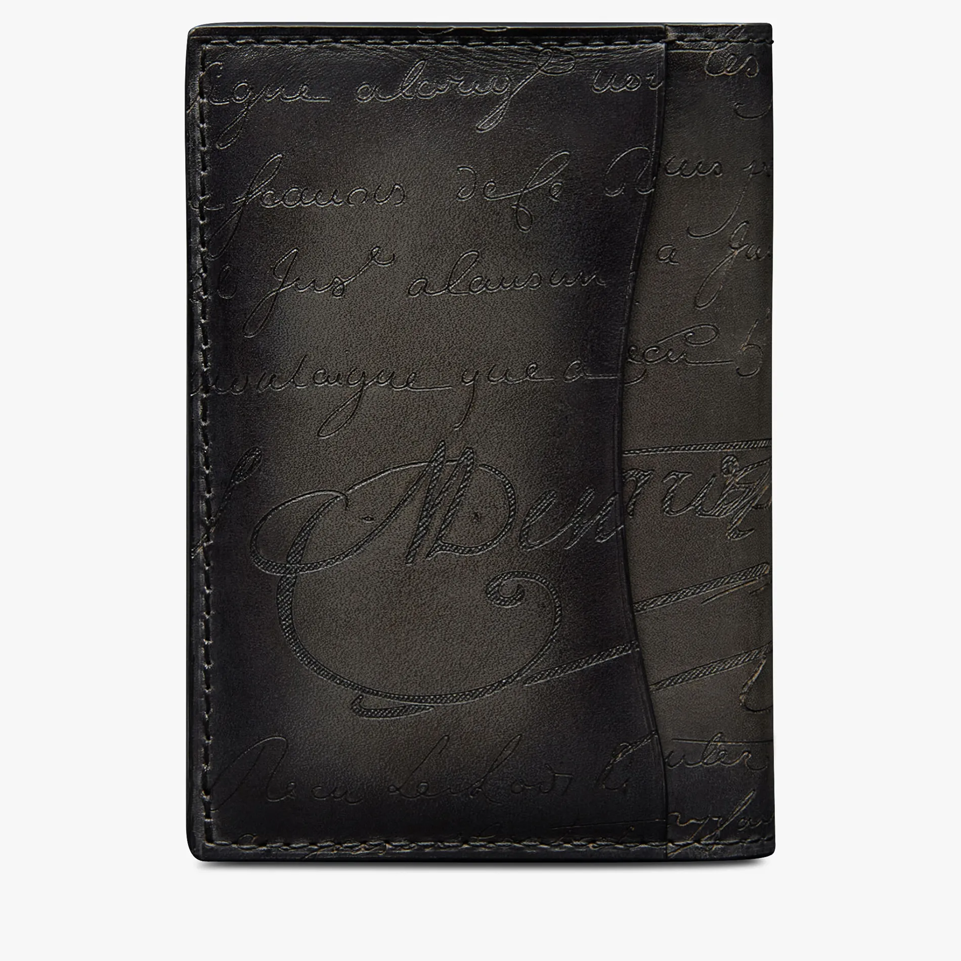 Berluti Porte-Cartes Jagua En Cuir Scritto | Porte-cartes
