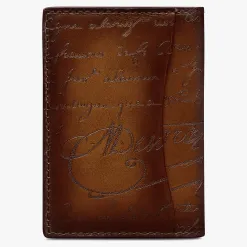 Berluti Porte-Cartes Jagua En Cuir Scritto | Porte-cartes